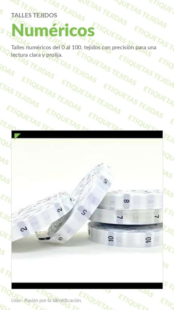 Tarjeta Talles Tejidos Numéricos Uxia